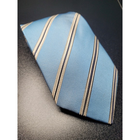 Brioni Other - Brioni Men's Necktie Blue Striped Silk 3.75" x 58" Excellent